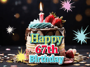 Happy Birthday Age 67 GIF, 67th Birthday GIF