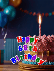 Happy Birthday Age 68 GIF, 68th Birthday GIF