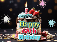 Happy Birthday Age 68 GIF, 68th Birthday GIF