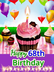 Happy Birthday Age 68 GIF, 68th Birthday GIF