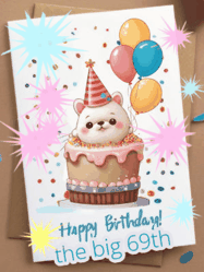 Happy Birthday Age 69 GIF, 69th Birthday GIF