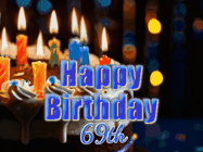 Happy Birthday Age 69 GIF, 69th Birthday GIF