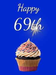 Happy Birthday Age 69 GIF, 69th Birthday GIF