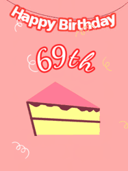 Happy Birthday Age 69 GIF, 69th Birthday GIF