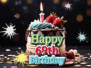 Happy Birthday Age 69 GIF, 69th Birthday GIF