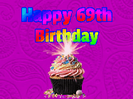 Happy Birthday Age 69 GIF, 69th Birthday GIF