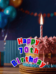 Happy Birthday Age 70 GIF, 70th Birthday GIF