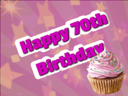Happy Birthday Age 70 GIF, 70th Birthday GIF