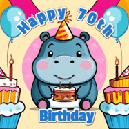 Happy Birthday Age 70 GIF, 70th Birthday GIF