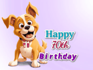 Happy Birthday Age 70 GIF, 70th Birthday GIF
