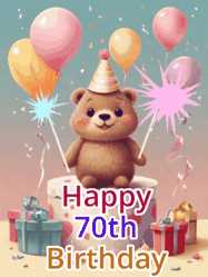 Happy Birthday Age 70 GIF, 70th Birthday GIF