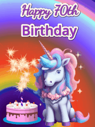 Happy Birthday Age 70 GIF, 70th Birthday GIF