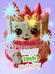 Happy Birthday Age 70 GIF, 70th Birthday GIF