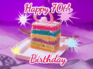 Happy Birthday Age 70 GIF, 70th Birthday GIF