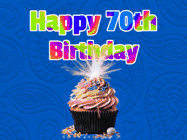 Happy Birthday Age 70 GIF, 70th Birthday GIF