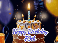 Happy Birthday Age 70 GIF, 70th Birthday GIF