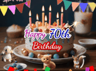 Happy Birthday Age 70 GIF, 70th Birthday GIF