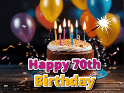 Sottobicchiere 70° Compleanno Con Motivo Floreale - MDF Lucido 9x9 Cm - Facile Da Pulire