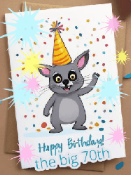 Happy Birthday Age 70 GIF, 70th Birthday GIF