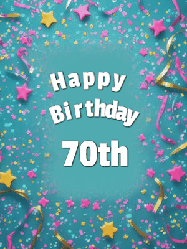 Happy Birthday Age 70 GIF, 70th Birthday GIF