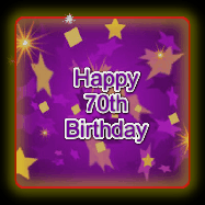 Happy Birthday Age 70 GIF, 70th Birthday GIF