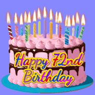 Happy Birthday Age 72 GIF, 72nd Birthday GIF
