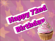 Happy Birthday Age 72 GIF, 72nd Birthday GIF