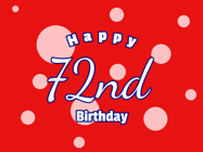 Happy Birthday Age 72 GIF, 72nd Birthday GIF