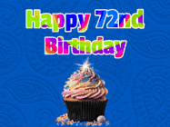 Happy Birthday Age 72 GIF, 72nd Birthday GIF
