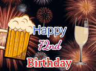 Happy Birthday Age 72 GIF, 72nd Birthday GIF