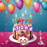 Happy Birthday Age 72 GIF, 72nd Birthday GIF