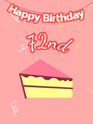 Happy Birthday Age 72 GIF, 72nd Birthday GIF