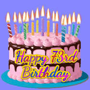 Happy Birthday Age 73 GIF, 73rd Birthday GIF