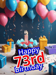Happy Birthday Age 73 GIF, 73rd Birthday GIF