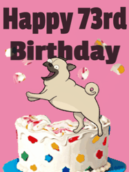 Happy Birthday Age 73 GIF, 73rd Birthday GIF
