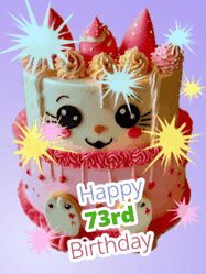 Happy Birthday Age 73 GIF, 73rd Birthday GIF