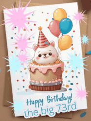 Happy Birthday Age 73 GIF, 73rd Birthday GIF