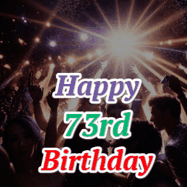Happy Birthday Age 73 GIF, 73rd Birthday GIF
