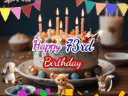 Happy Birthday Age 73 GIF, 73rd Birthday GIF