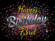 Happy Birthday Age 73 GIF, 73rd Birthday GIF