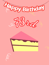 Happy Birthday Age 73 GIF, 73rd Birthday GIF