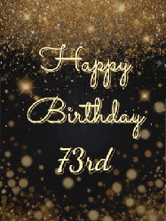 Happy Birthday Age 73 GIF, 73rd Birthday GIF: A beautiful happy birthday gif on a dark glitter background with bubbles and animation. It reads Happy Birtday. Customize it!
