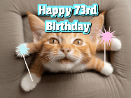 Happy Birthday Age 73 GIF, 73rd Birthday GIF