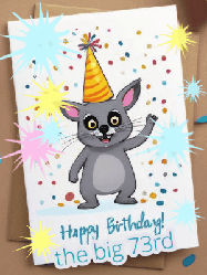 Happy Birthday Age 73 GIF, 73rd Birthday GIF