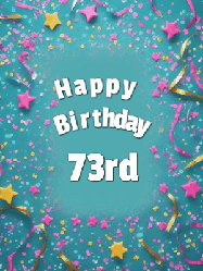 Happy Birthday Age 73 GIF, 73rd Birthday GIF