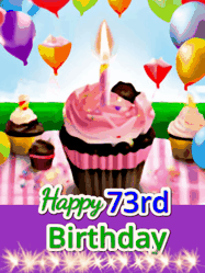 Happy Birthday Age 73 GIF, 73rd Birthday GIF