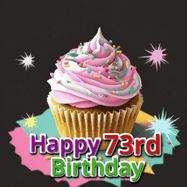 Happy Birthday Age 73 GIF, 73rd Birthday GIF