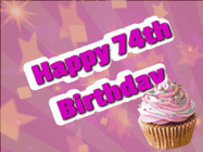 Happy Birthday Age 74 GIF, 74th Birthday GIF