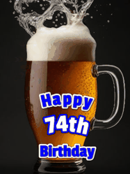 Happy Birthday Age 74 GIF, 74th Birthday GIF