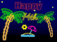Happy Birthday Age 74 GIF, 74th Birthday GIF